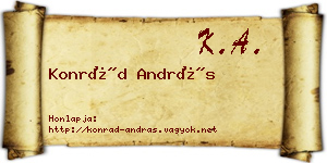 Konrád András névjegykártya